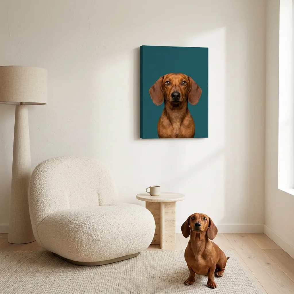 Colour Field printed as a gallery-wrapped canvas and hung on a wall