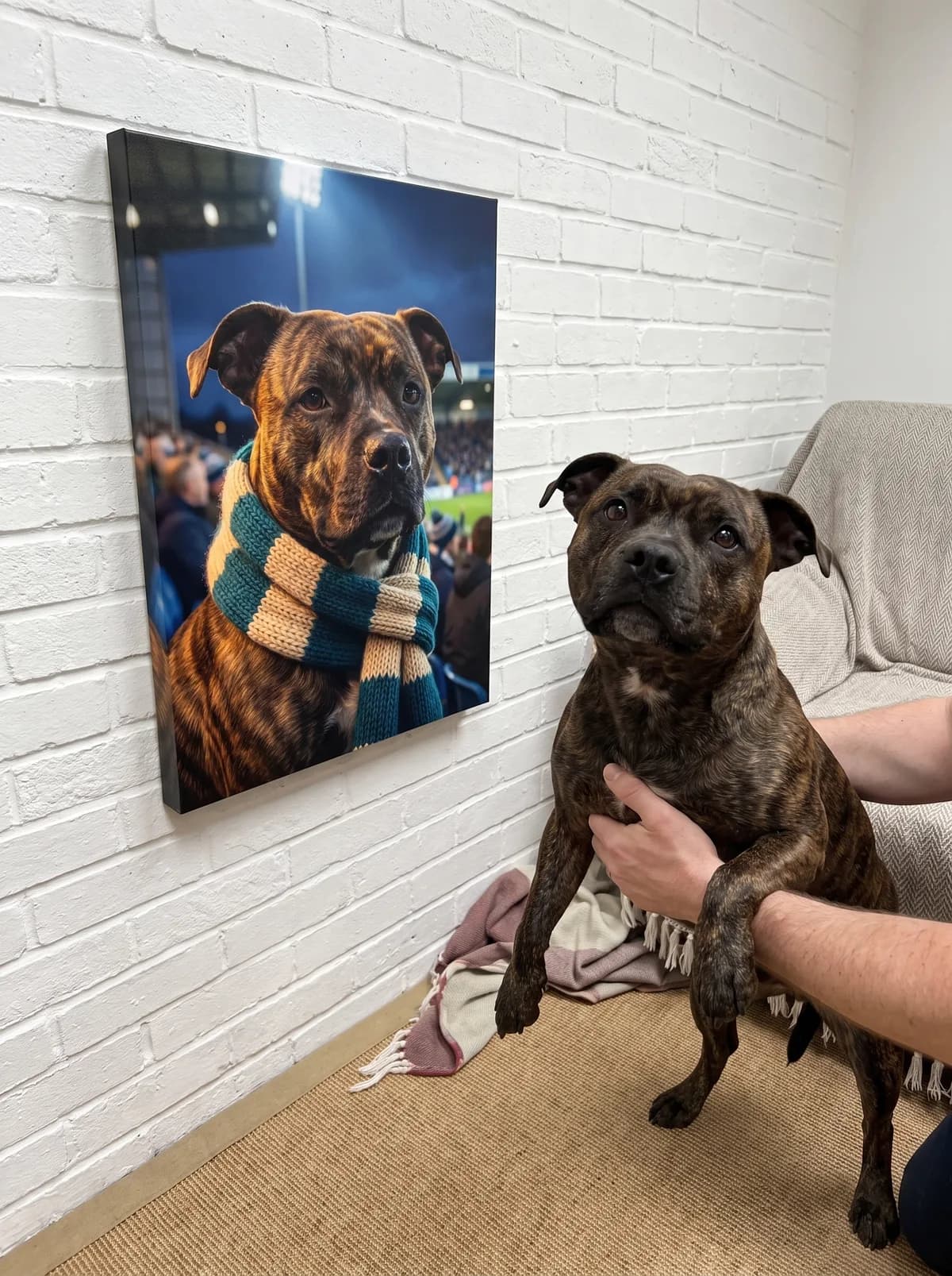 Game Day printed as a gallery-wrapped canvas and hung on a wall