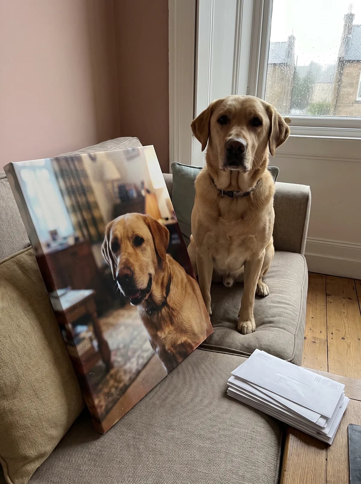 The Instant Print printed as a gallery-wrapped canvas and hung on a wall