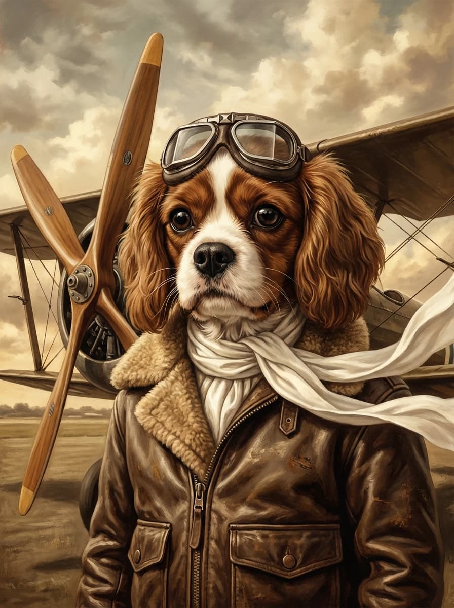 The Ace Pilot - AI portrait