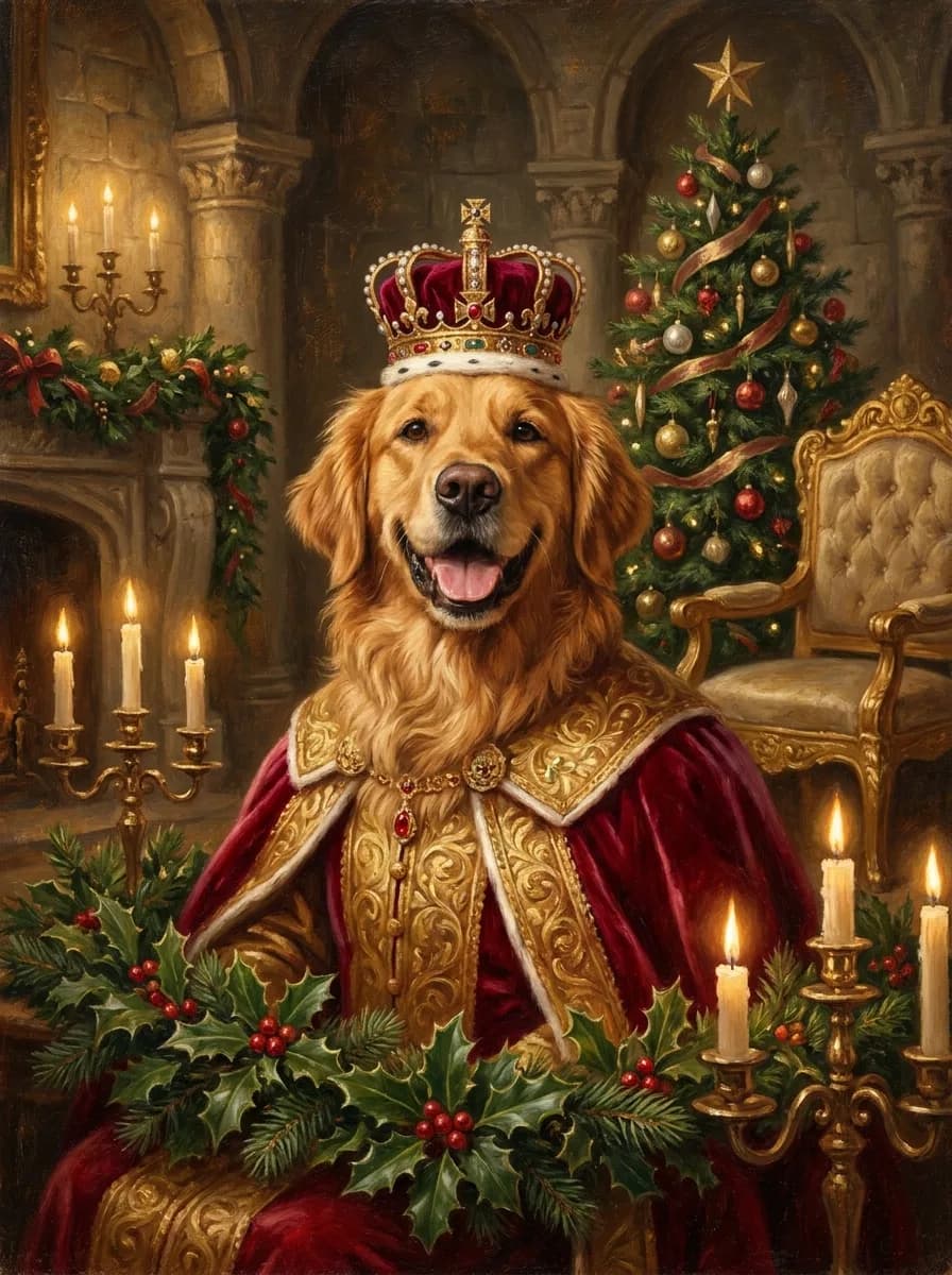 Custom Pet Portrait — Christmas Gift — example portrait