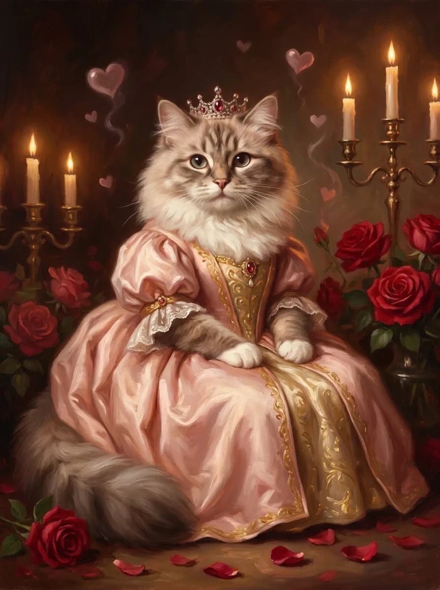 Custom Pet Portrait — Valentine's Day Gift — example portrait