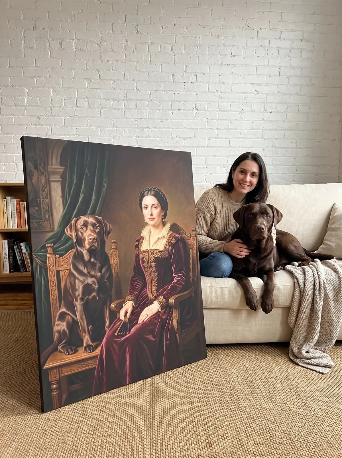 The Companions printed as a gallery-wrapped canvas and hung on a wall