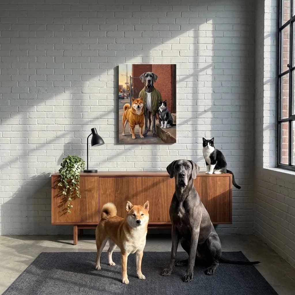 The Crew printed as a gallery-wrapped canvas and hung on a wall