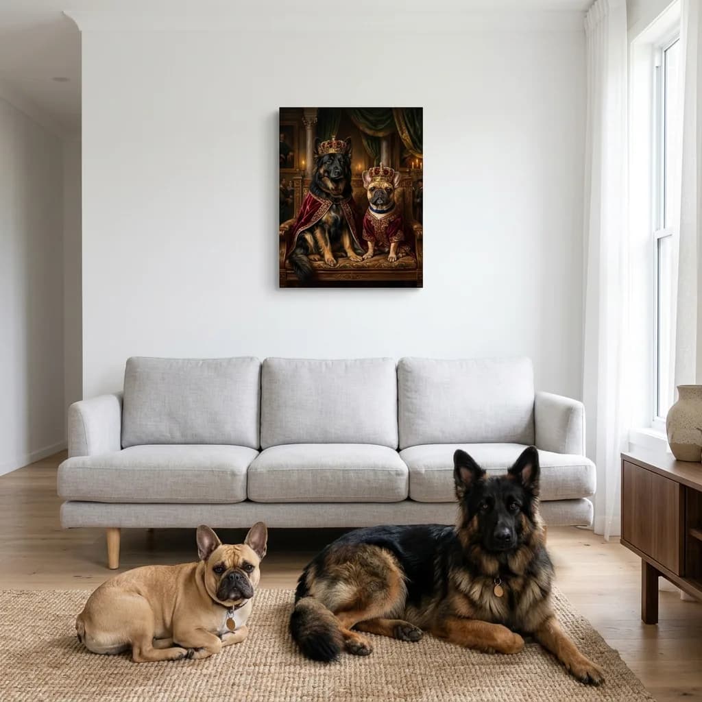 The Duo printed as a gallery-wrapped canvas and hung on a wall