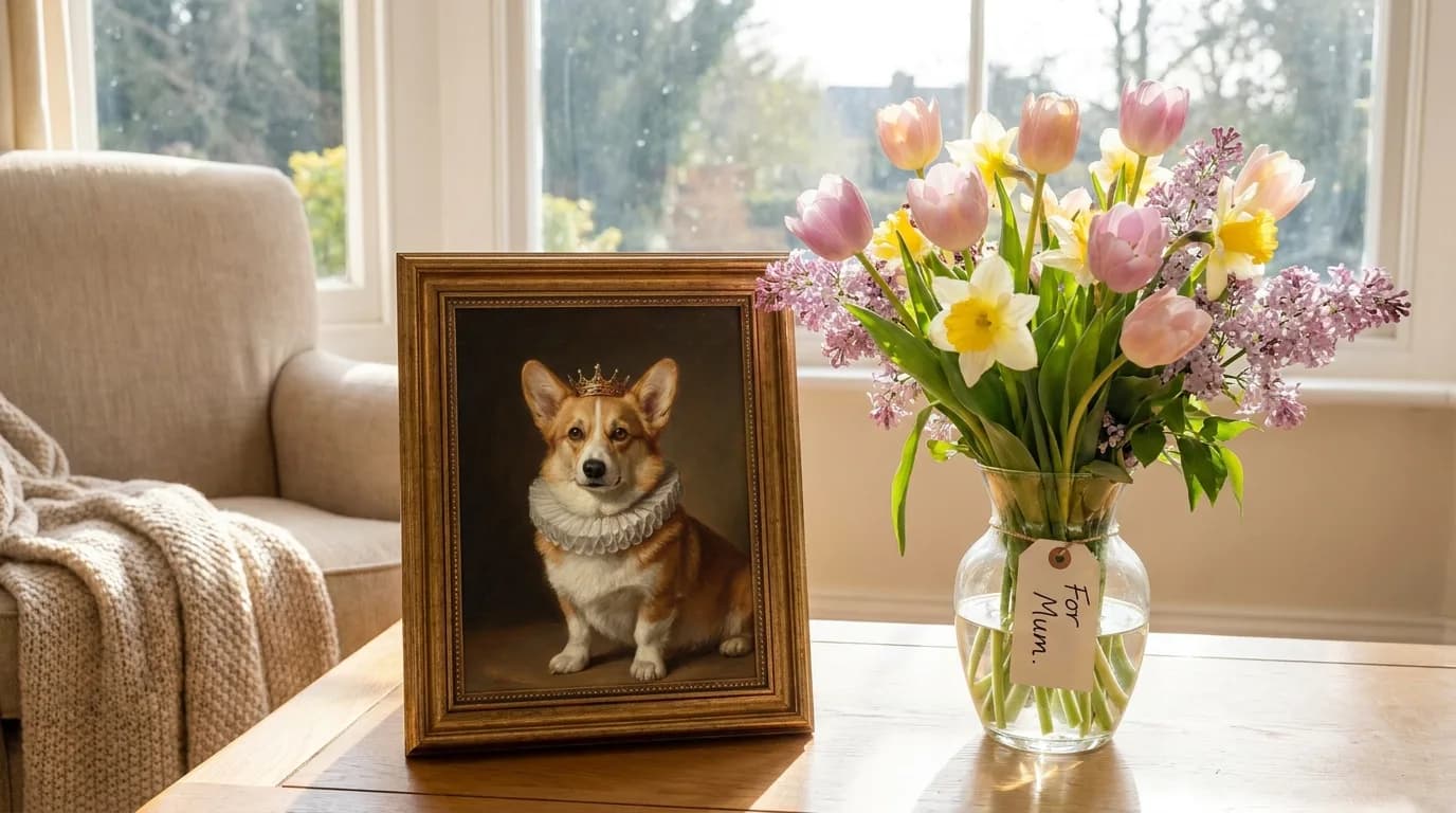 A Mother's Day pet portrait gift