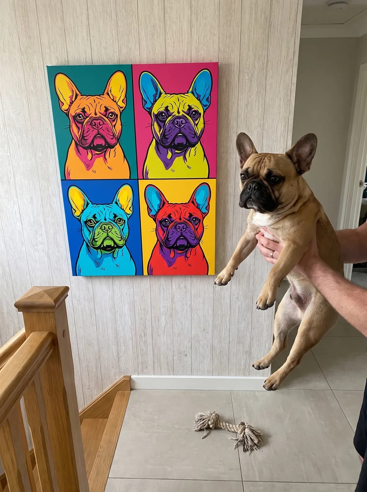 Pop Quad printed as a gallery-wrapped canvas and hung on a wall