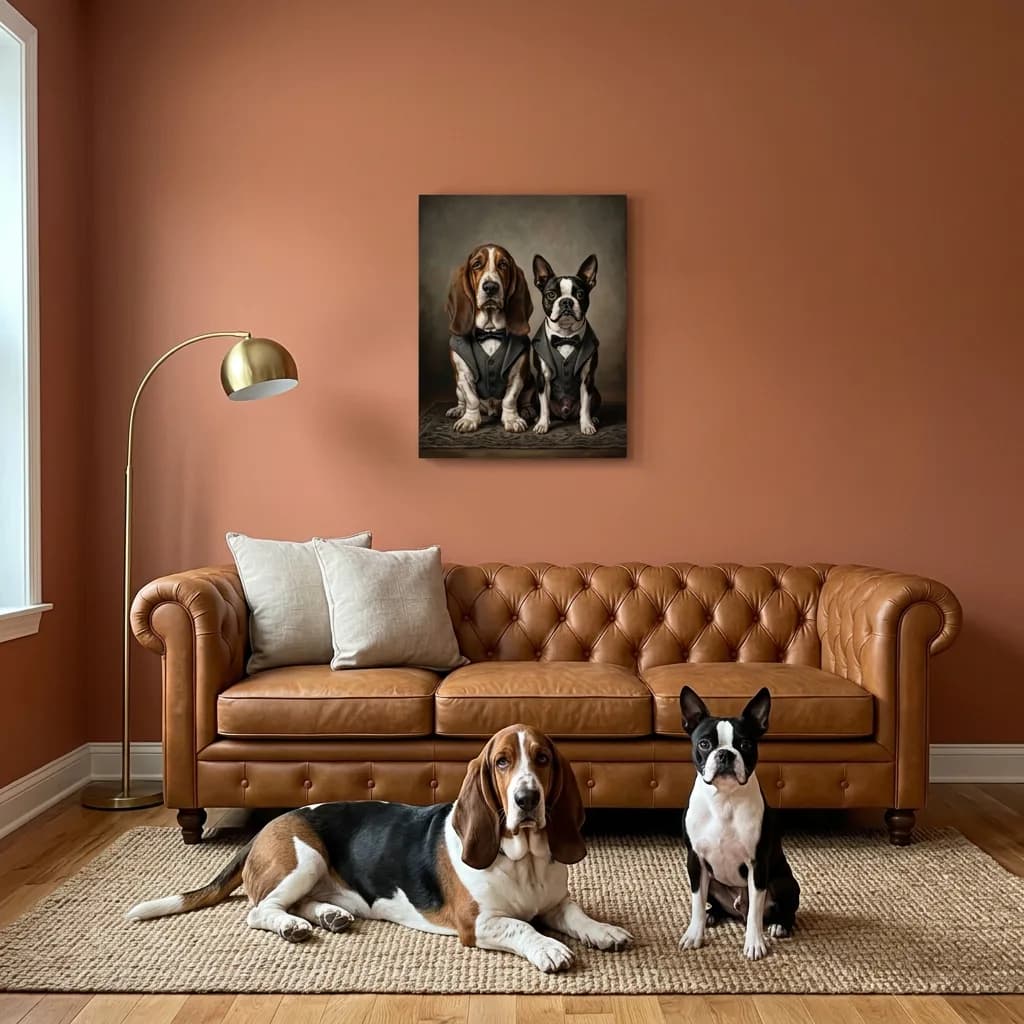 The Brothers printed as a gallery-wrapped canvas and hung on a wall