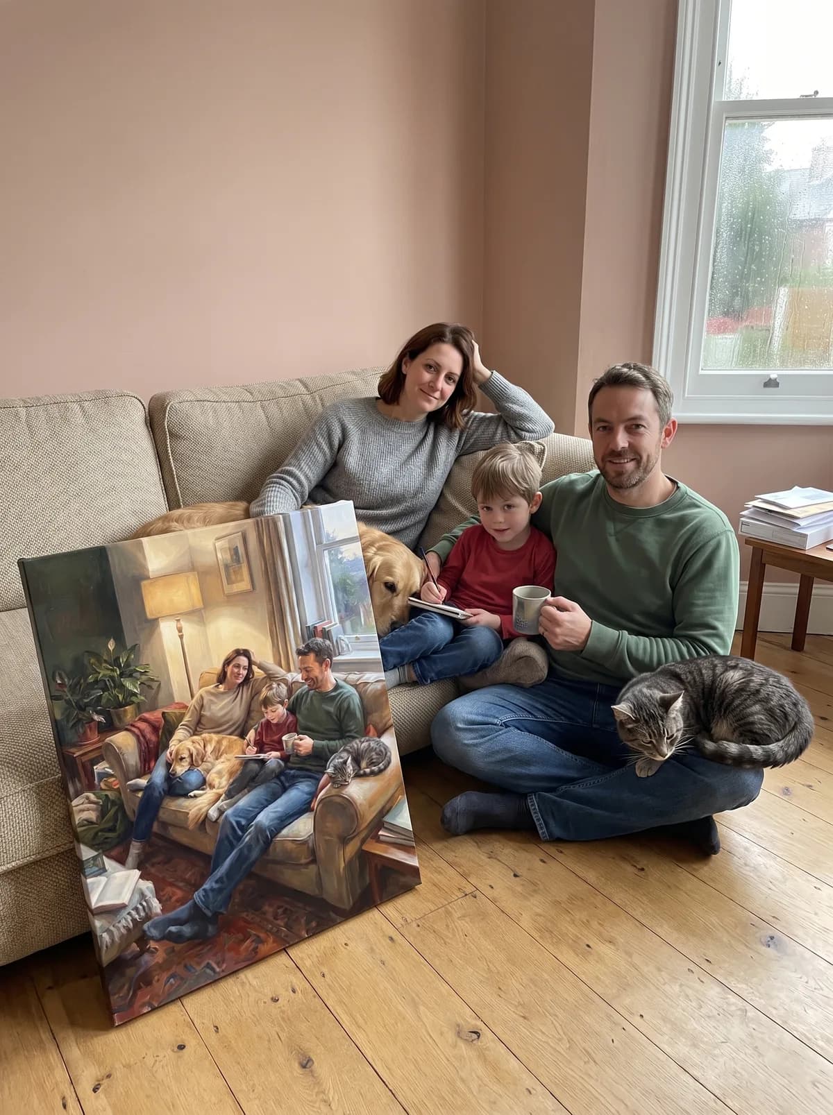 The Whole House printed as a gallery-wrapped canvas and hung on a wall
