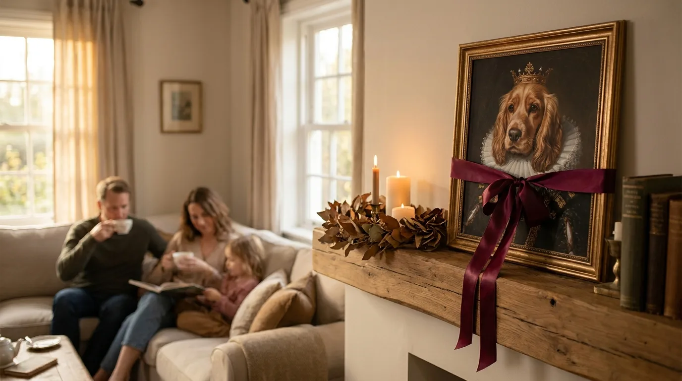 A royal pet portrait given as a heartfelt gift