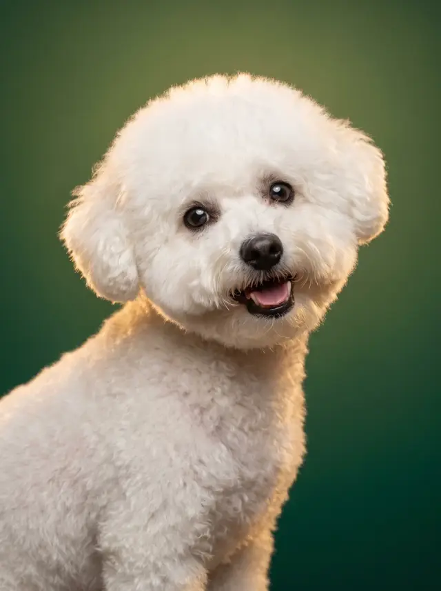Bichon Frise as The Modern Portrait, custom pet portrait