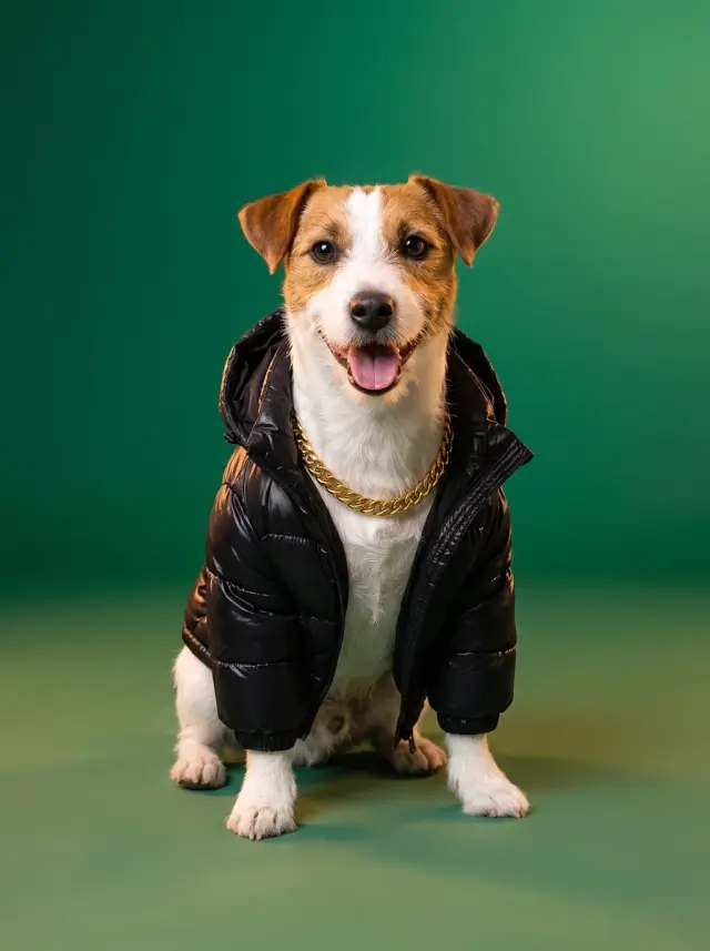 Jack Russell as Street Style, custom pet portrait