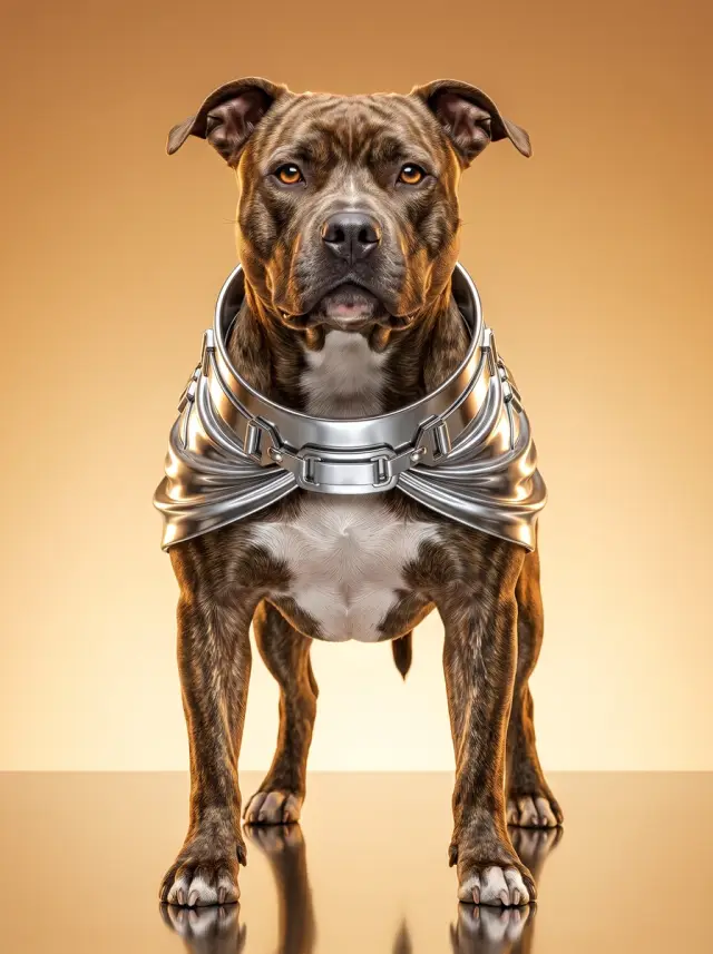 Pitbull as Studio Noir, custom pet portrait