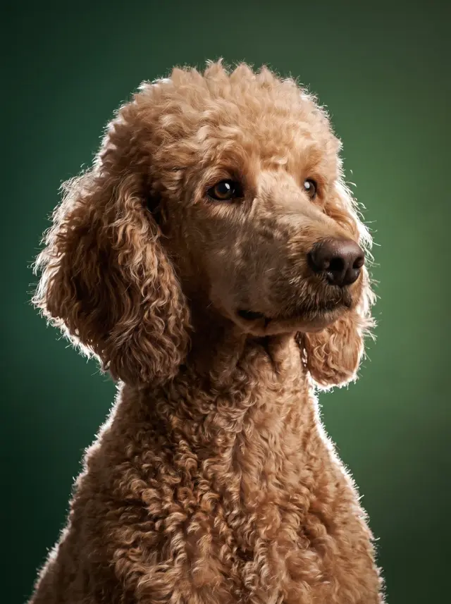 Poodle as Monochrome, custom pet portrait