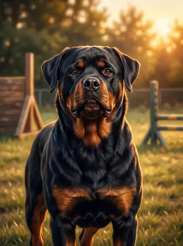 Rottweiler as Undisputed, custom pet portrait