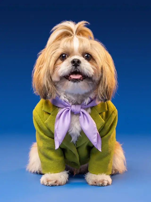 Shih Tzu as Colour Story, custom pet portrait