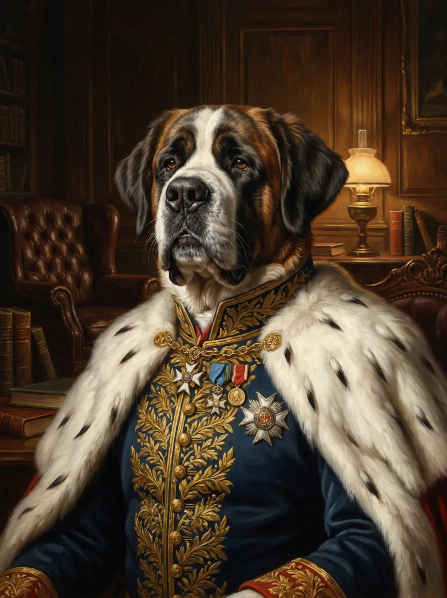 Example royal pet portrait for this occasion