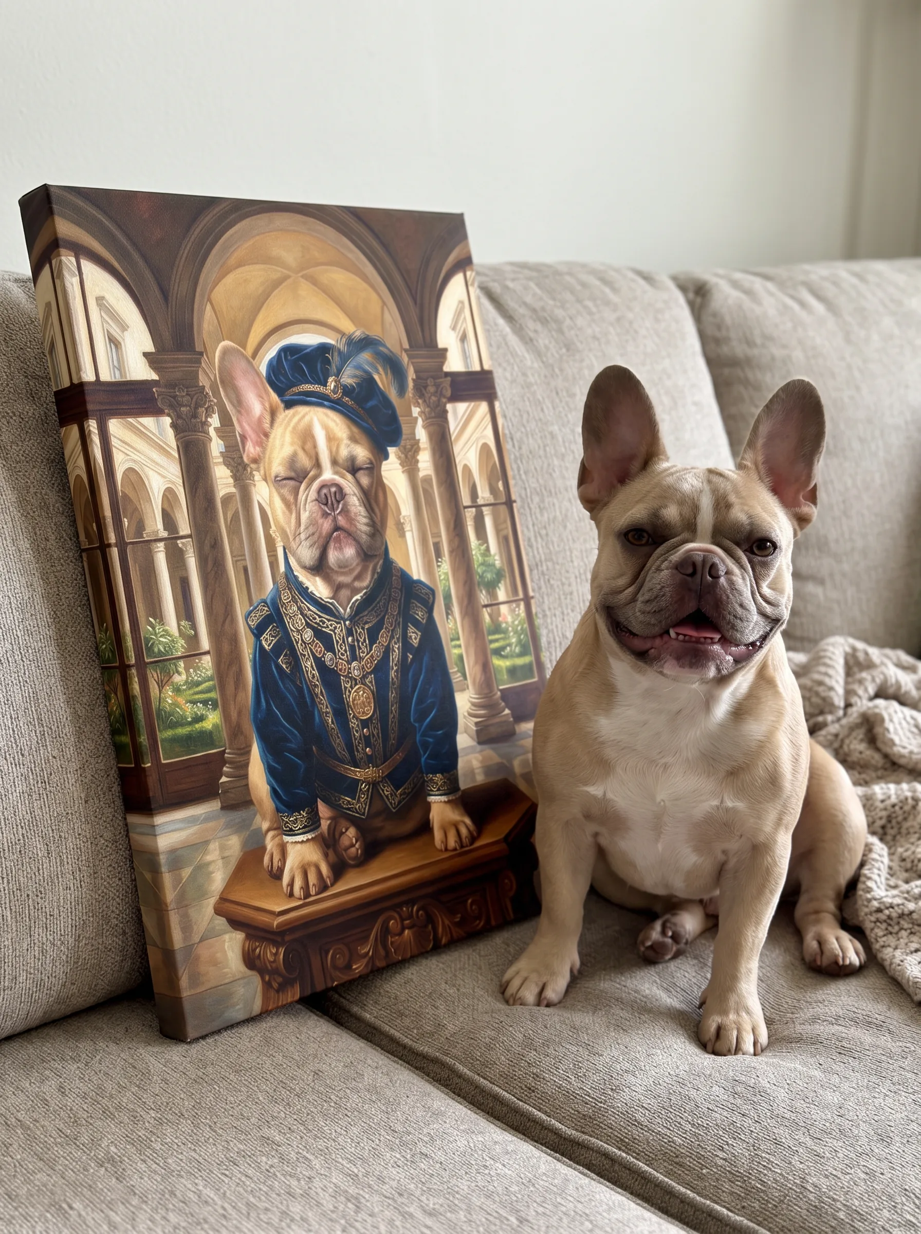 The Duke printed as a gallery-wrapped canvas and hung on a wall