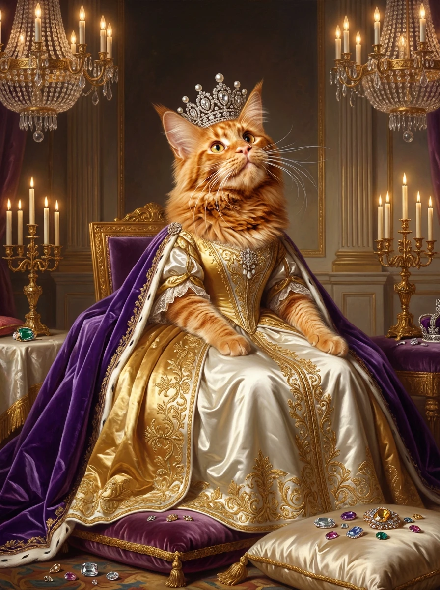 A regal dog portrait as a romantic Valentine's Day gift