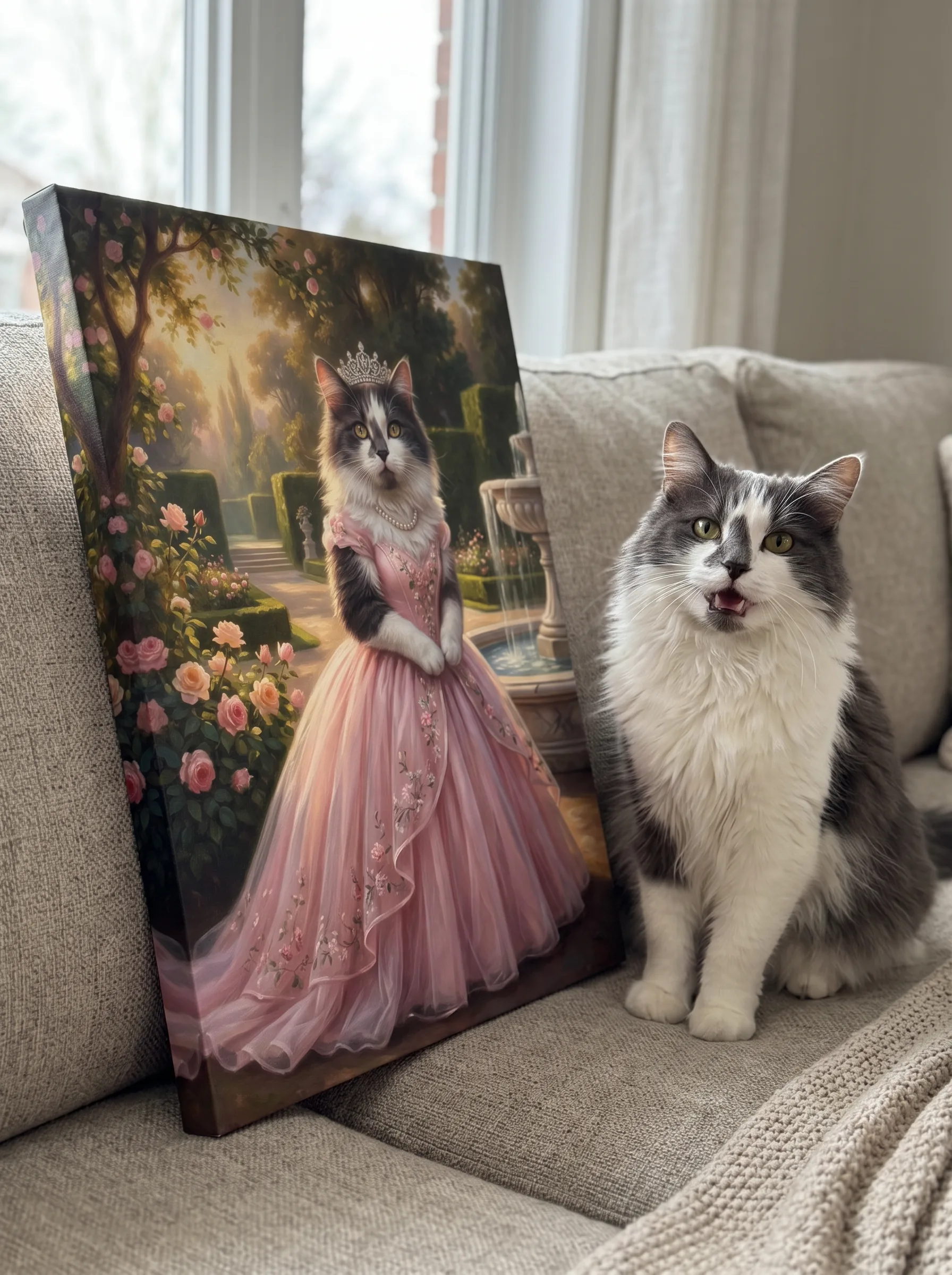 The Princess printed as a gallery-wrapped canvas and hung on a wall